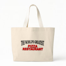 The World's Greatest Pizza Restaurant Canvas Bags