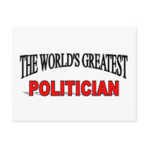 The World's Greatest Politician postcards