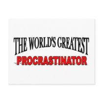 The World's Greatest Procrastinator postcards