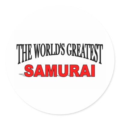 The World's Greatest Samurai Round Sticker by theworldsgreatest