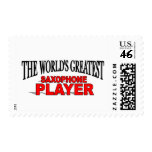 The World's Greatest Saxophone Player Postage Stamp