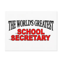 The World's Greatest School Secretary postcards