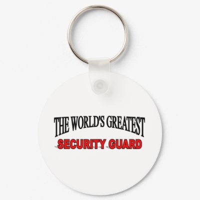 The World's Greatest Security Guard Key Chain by theworldsgreatest