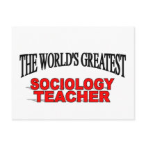 The World's Greatest Sociology Teacher postcards