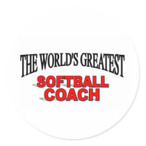The World's Greatest Softball Coach stickers by theworldsgreatest The World's Greatest Softball Coach stickers