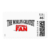 The World's Greatest Softball Fan postage