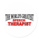 The World's Greatest Speech Therapist Stickers