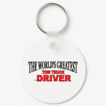 The World's Greatest Tow Truck Driver keychains