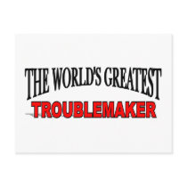 The World's Greatest Troublemaker postcards