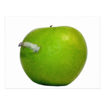 The worm in the apple postcards