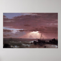 The wreck by Frederic Edwin Church Poster