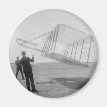The Wright Brothers test flight Magnets