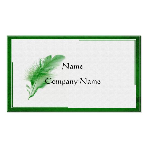 The Written Word Business Card (front side)