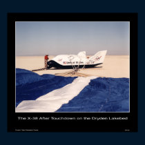 The X-38 after touchdown on the Dryden Lakebed posters by Space_Exploration The X-38 after touchdown on the Dryden Lakebed posters