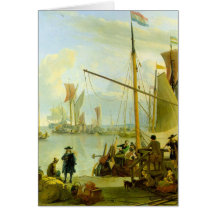 The Y at Amsterdam viewed from Mussel Pier Greeting Cards