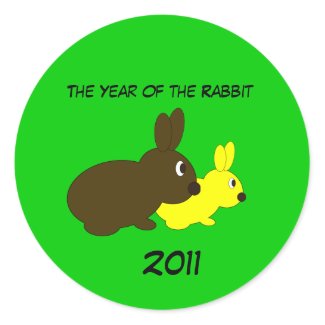 The Year of the Rabbit 2011 Sticker sticker