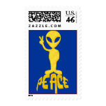 The Yellow Alien of Peace Postage Stamps