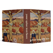The Yellow Christ by Paul Gauguin 3 Ring Binder