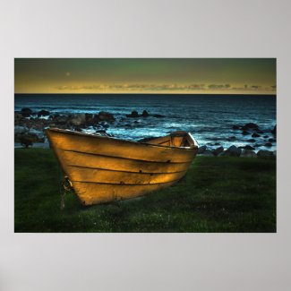 The Yellow Dory Of White Point canvas Print print