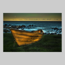 The Yellow Dory Of White Point canvas Print posters