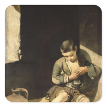 The Young Beggar, c.1650 Square Stickers