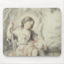 The Young John with the Lamb in a Landscape Mousepad