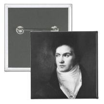 The young Ludwig van Beethoven  1806 Pinback Buttons