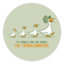 The Youngest Ones Are Always The Troublemakers stickers by PlasmicSteve The Youngest Ones Are Always The Troublemakers stickers