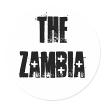 The Zambia Round Stickers