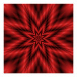 The Zazzle Perfect Poster Fuzzy Star in Red