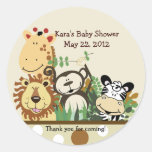 The Zoo Crew Jungle Animals Favor Sticker - Tan