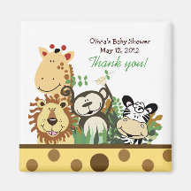 THE ZOO CREW (YELLOW) Favor Magnet