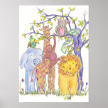 The Zoo Jungle Animals Children Print