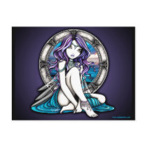 myka, jelina, thea, fae, faery, fairy, faerie, gothic, water, nymph, jewelry, fancy, cute, adorable, ocean, sea, pretty, faeries, Postcard with custom graphic design