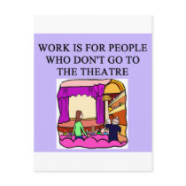 theater beats work postcard