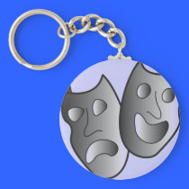Theater masks keychain