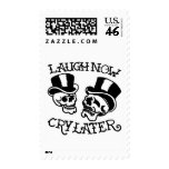 Theater Masks Laugh Now Cry Later postage