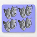 Theater masks mouse pad mousepads by jtgauntt Theater masks mouse pad mousepads