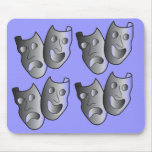 Theater masks mouse pad