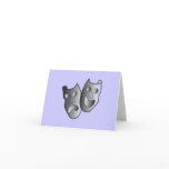 Theater masks note card