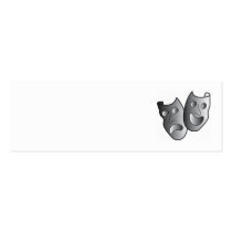 Theater masks profile cards business card template