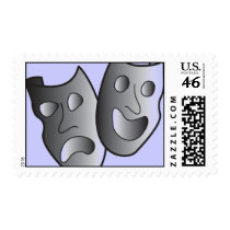 Theater masks stamp