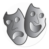 Theater masks stickers