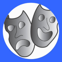 Theater masks stickers