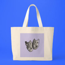 Theater masks tote bag