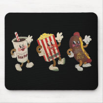 Theater snack trio mousepad by Imaginechest Theater snack trio mousepad