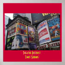 Theatre District - Times Square Poster