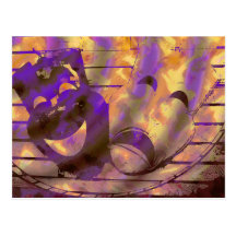 Theatre Masks Post Card