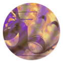 Theatre Masks Round Stickers