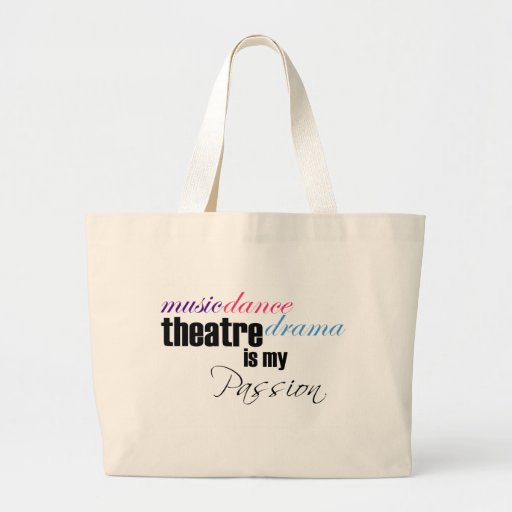 Theatre Passion Large Tote Bag Zazzle